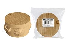 Коробка распаячная ОП D85х40мм, крышка, сосна, IP54, 4вх.  инд. штрихкод ТДМ          