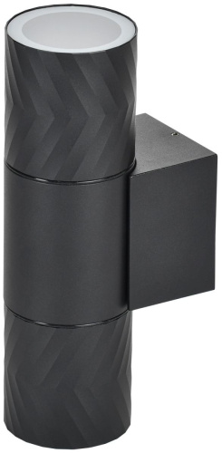 LIGHTING Светильник уличный 5108 настенный под лампу 2хGU10 IP65 черный IEK                                        
