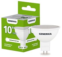 Лампа светодиодная  10Вт Gu5.3 MR16 4000К (упак-100шт) GENERICA          