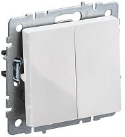 Выключатель с/у BRITE 2кл. белый проходной механизм IP20 10А ИЭК          