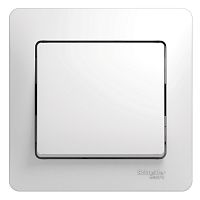 Выключатель с/у GLOSSA 1кл белый, в сборе IP20 10А (упак-15шт) SchE          