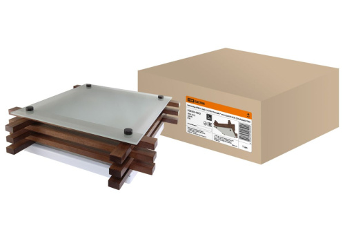 Светильник НПБ 01-2х60-121 УХЛ4 "Бонсай-1" венге 2х60Вт IP20 (330х330х85) ТДМ                                        