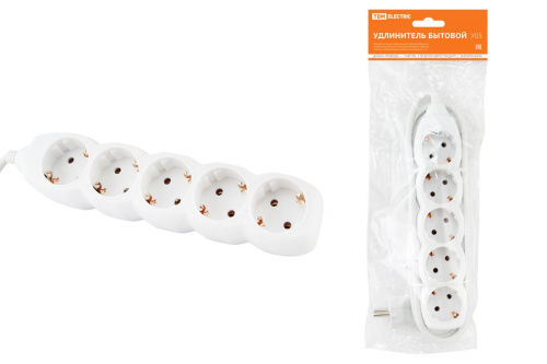 Удлинитель бытовой  У05  5 гнезд, 3метра, с заземлением, ПВС  3х1мм2  16А/250В ТДМ                                        