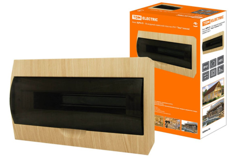 Бокс пластиковый ЩРН-П-18 362х220х100 IP41 Эко сосна ТДМ                                        