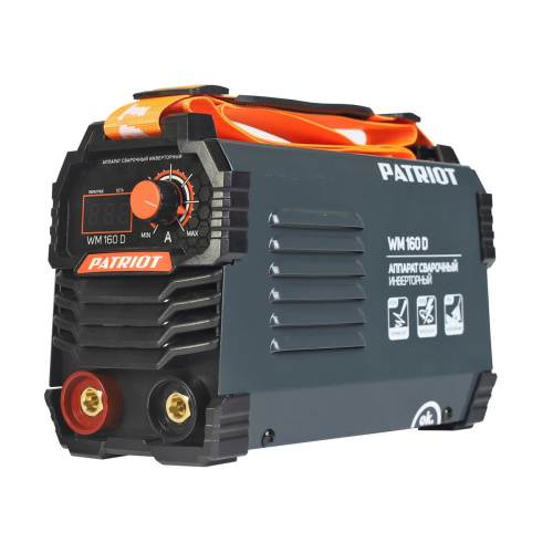 Аппарат сварочный инверторный PATRIOT WM160D MMA, входное напряжение: 1ф,140-240В; сварочный ток мак                                        