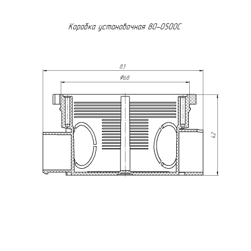 Коробка установочная HF 68х42 с саморезами (224шт/кор) Промрукав                                         фото 6                    