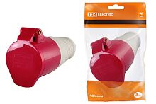 Розетка 215 переносная 3Р+РЕ+N 16А 380В IP44 ТДМ          