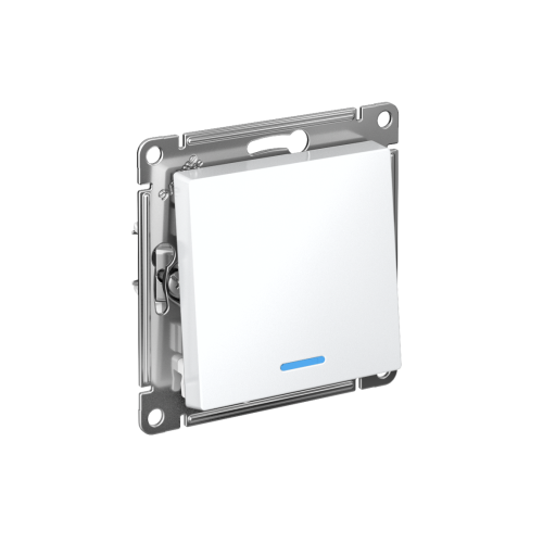 Выключатель с/у AtlasDesign 1кл белый, механизм IP20 10А с инд. (упак-20шт) SchE                                        