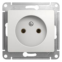 Розетка с/у GLOSSA 1м б/з белый IP20 механизм 16А (упак-20шт) SchE          