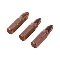 Бита PZ2, сталь S2, длина 25 мм, 3шт в блистере EDGE by PATRIOT          