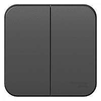 Выключатель о/у Бланка 2кл антрацит IP20 10А с изол.пл. (упак-15 шт) SchE          