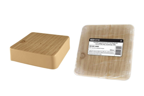 Коробка распаячная КР 75х75х20 ОП сосна IP40, инд. штрихкод ТДМ                                        