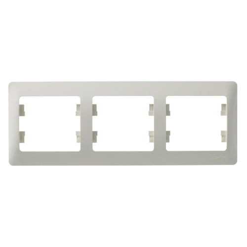 Рамка GLOSSA 3м бежевый, горизонтальная (упак-15шт) SchE                                         фото 3                    