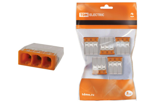 Строительно-монтажная клемма КБМ-2273-233 (2,5мм2) с пастой (5 шт/упак) ТДМ                                        
