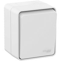 Выключатель о/у AtlasDesign Profi54 1кл белый IP54 10А SchE          