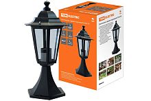 Светильник 6100-04 садово-парковый шестигранник, 100Вт, стойка, черный ТДМ          