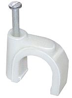 Скоба 14мм круглая пластиковая (уп./100шт) ИЭК          