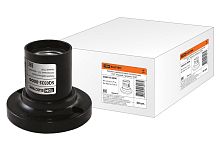 Патрон E27 потолочный карболитовый черный прямой ТДМ          