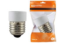 Переходник E27-E14, белый, ТДМ          