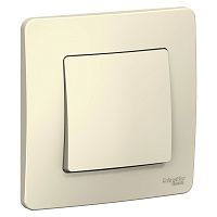 Выключатель с/у Бланка 1кл молочный IP20 10А (упак-10шт) SchE          