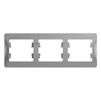 Рамка GLOSSA 3м алюминий, горизонтальная (упак-15 шт) SchE          