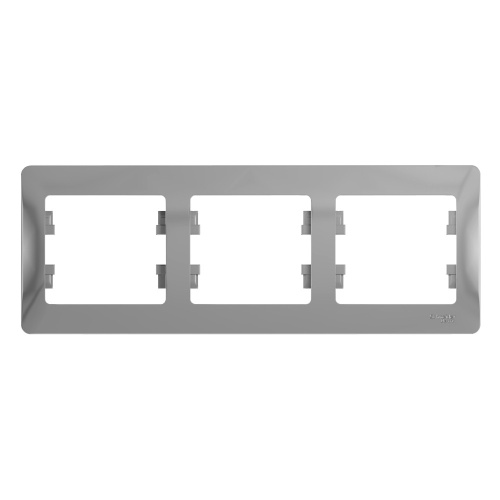 Рамка GLOSSA 3м алюминий, горизонтальная (упак-15 шт) SchE                                        