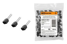 Наконечник-гильза изолированный 6х14 штыревой втулочный черный (уп./100 шт) НШвИ ТДМ          