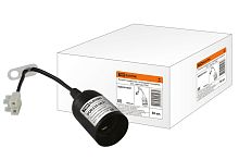 Патрон E27 подвесной с клеммной колодкой черный ТДМ          