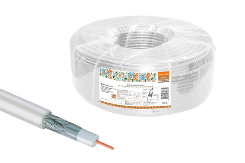 Кабель коаксиальный RG 6 CCS (100м) для внутр. прокладки белый народный ТДМ                                        