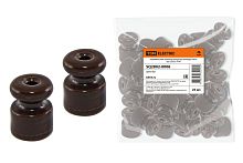 Керамический изолятор для ретро провода  «ЭКО» бук (25шт) ТДМ          