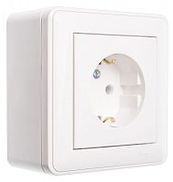 Коробка W59 подъемная для наружного монтажа с рамкой 1-местная, белый SchE          