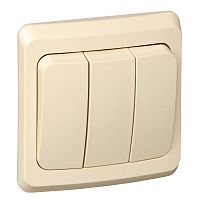Выключатель c/у Этюд 3кл кремовый IP20 10А (упак-20шт) SchE          