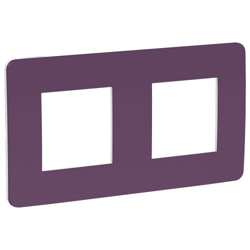 Рамка Unica Studio 2м лиловый/белый, универсальная (упак-5шт) SchE                                         фото 2                    