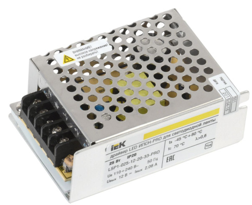 Драйвер LED IP20  25Вт для LED ленты ИЭК                                        