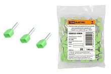 Наконечник-гильза изолированный 1х8 штыревой втулочный светло-зеленый (уп./100 шт) НШвИ ТДМ          