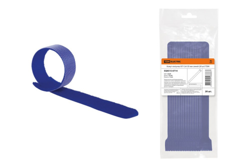 Хомут-липучка ХЛ 12х135 мм синий (20 шт) ТДМ                                        