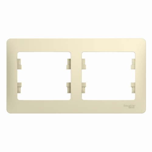 Рамка GLOSSA 2м бежевый, горизонтальная (упак-30шт) SchE                                        