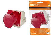 Розетка 115 стационарная 3Р+РЕ+N 16А 380В IP44 ТДМ          